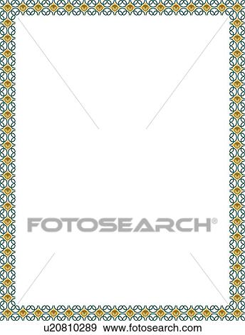 Gold and Green Pattern Border View Large Clip Art Graphic Clip Art - Gold and Green Pattern Border. Fotosearch