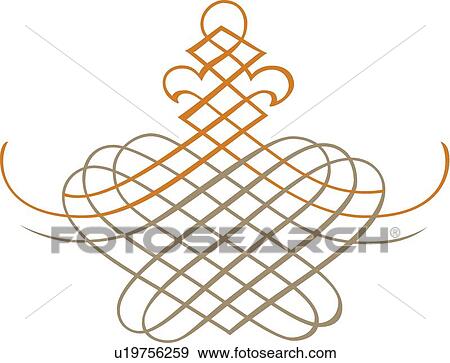 Clip Art - Gold and grey design . Fotosearch