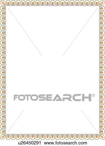 Clipart - Gold and Orange Thin Border. Fotosearch