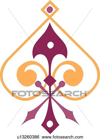 Gold and purple heart design View Large Clip Art Graphic Clip Art - Gold and purple heart design . Fotosearch