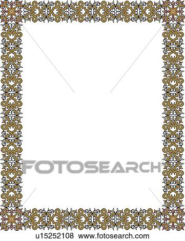 Gold and Red Art Nouveau Border View Large Clip Art Graphic Clip Art - Gold and Red Art Nouveau Border. Fotosearch