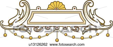 Gold and white decorative banner View Large Clip Art Graphic Clipart - Gold and white decorative banner. Fotosearch