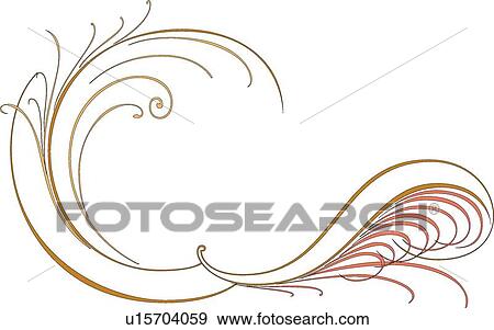 Gold Calligraphic Design View Large Clip Art Graphic Clip Art - Gold Calligraphic Design. Fotosearch
