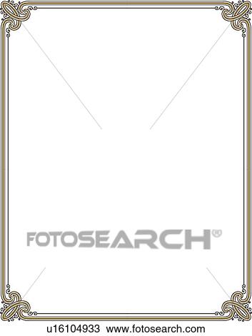 Gold, cream and purple Border with decorative corners View Large Clip Art Graphic Clipart - Gold, cream and purple Border with decorative corners. Fotosearch