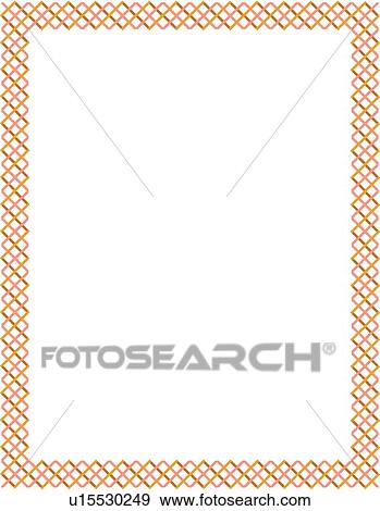 Clip Art - Gold crisscross arabesque Border. Fotosearch