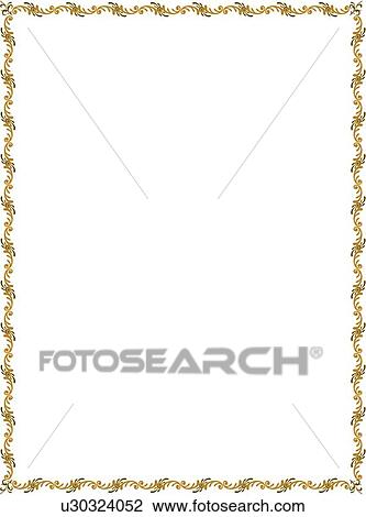 Clipart - Gold Fancy Border. Fotosearch