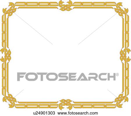 Gold fancy frame View Large Clip Art Graphic Clipart - Gold fancy frame. Fotosearch