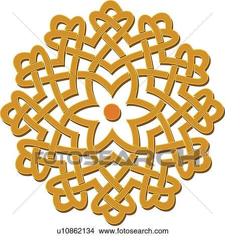Gold floral pattern View Large Clip Art Graphic Clipart - Gold floral pattern . Fotosearch
