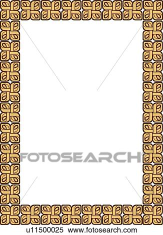 Gold Knot Retro Border View Large Clip Art Graphic Clipart - Gold Knot Retro Border. Fotosearch