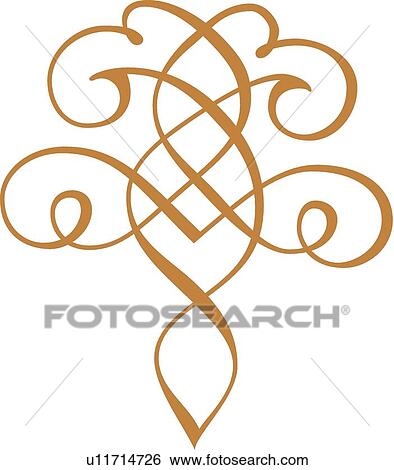 Gold loops View Large Clip Art Graphic Clip Art - Gold loops . Fotosearch
