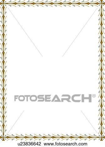 Clipart - Gold Modern Border. Fotosearch