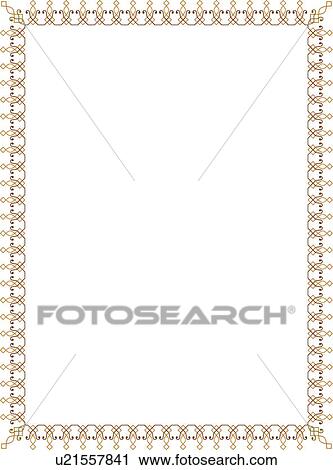 Gold Ornate Border View Large Clip Art Graphic Clipart - Gold Ornate Border. Fotosearch