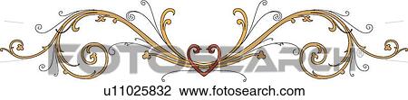 Gold, red and black swirl Design Ornament View Large Clip Art Graphic Clipart - Gold, red and black swirl Design Ornament. Fotosearch