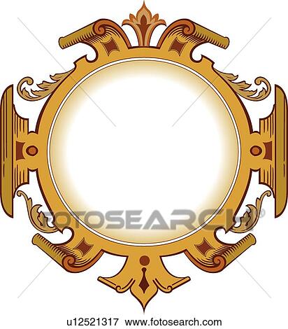 Gold, red and brown circle Frame View Large Clip Art Graphic Clip Art - Gold, red and brown circle Frame. Fotosearch