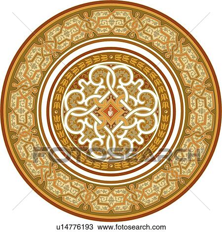 Gold, white and orange round Design Ornament View Large Clip Art Graphic Clipart - Gold, white and orange round Design Ornament. Fotosearch