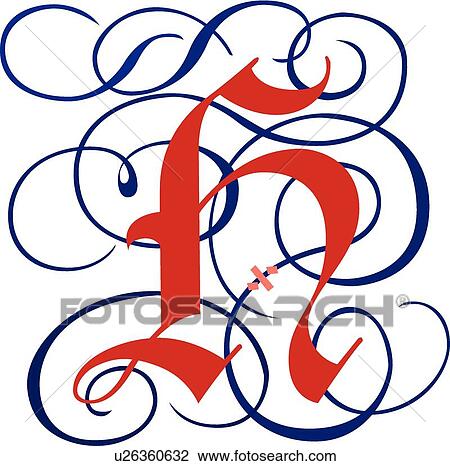 Gothic Capital H View Large Clip Art Graphic Clipart - Gothic Capital H. Fotosearch