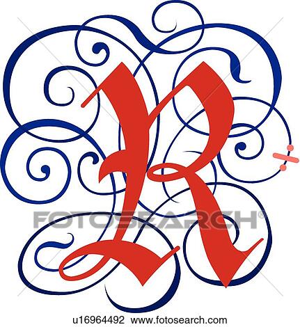 Gothic Capital R View Large Clip Art Graphic Clipart - Gothic Capital R. Fotosearch