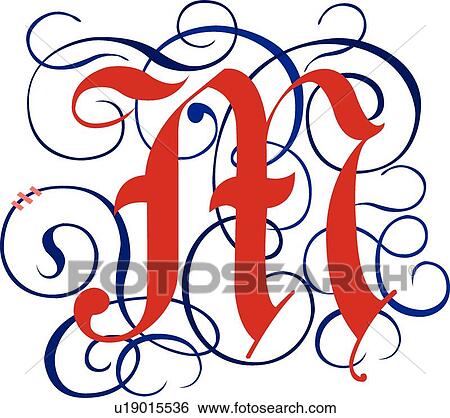 Gothic letter M View Large Clip Art Graphic Clip Art - Gothic letter M. Fotosearch