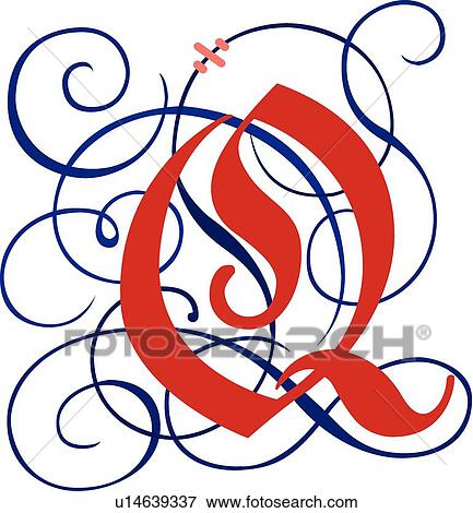 Gothic letter Q View Large Clip Art Graphic Clip Art - Gothic letter Q. Fotosearch