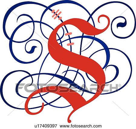 Clip Art - Gothic letter S. Fotosearch