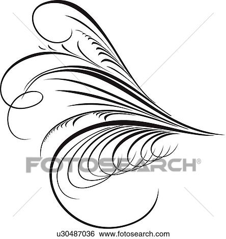 Graceful Calligraphic Design View Large Clip Art Graphic Clip Art - Graceful Calligraphic Design. Fotosearch