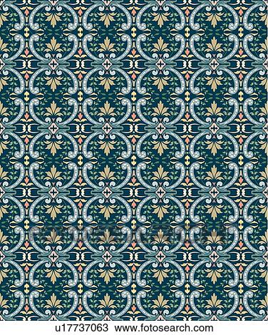 Green and aqua fancy leaf background pattern View Large Clip Art Graphic Clipart - Green and aqua fancy leaf background pattern. Fotosearch