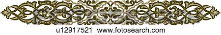 Clipart - Green and brown Design Ornament. Fotosearch