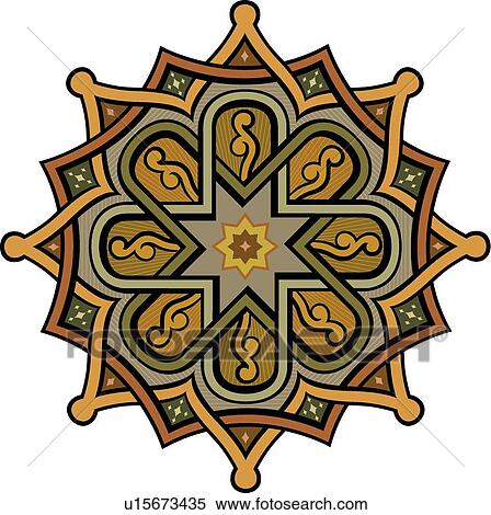 Green and Brown Design Ornament View Large Clip Art Graphic Clipart - Green and Brown Design Ornament. Fotosearch