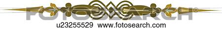 Green and Brown Fancy Design Ornament View Large Clip Art Graphic Clip Art - Green and Brown Fancy Design Ornament. Fotosearch