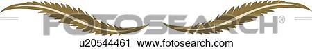 Clipart - Green and brown leafy header. Fotosearch