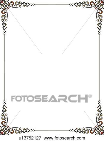 Green and Burgundy Line Border with Decorative Corners View Large Clip Art Graphic Clip Art - Green and Burgundy Line Border with Decorative Corners. Fotosearch