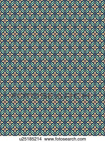 Green and Cream Star Background Pattern View Large Clip Art Graphic Clipart - Green and Cream Star Background Pattern. Fotosearch
