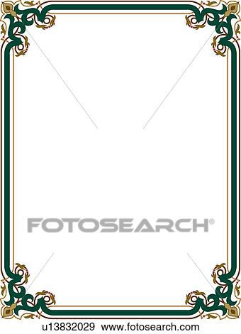 Green and Gold Border View Large Clip Art Graphic Clip Art - Green and Gold Border. Fotosearch