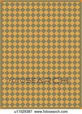 Clip Art - Green and Gold Diamond Background Pattern. Fotosearch