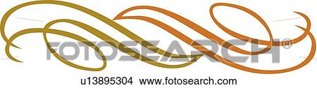 Green and orange loops View Large Clip Art Graphic Clipart - Green and orange loops . Fotosearch