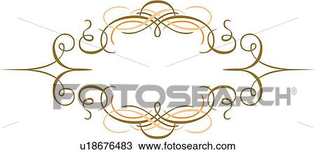 Green and peach fancy frame View Large Clip Art Graphic Clipart - Green and peach fancy frame. Fotosearch