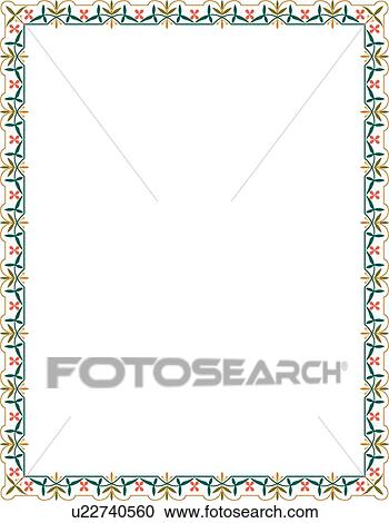Clipart - Green and Pink Border. Fotosearch