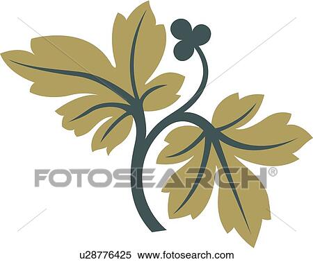 Clipart - Green and teal leaves . Fotosearch