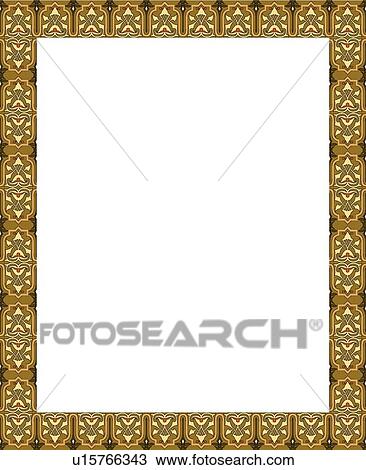 Green Arabesque Border View Large Clip Art Graphic Clipart - Green Arabesque Border. Fotosearch