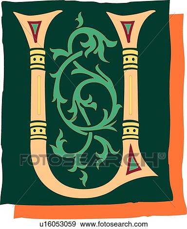 Green background letter U View Large Clip Art Graphic Clip Art - Green background letter U. Fotosearch