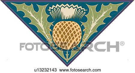 Green, brown and blue flower in triangle Design Ornament View Large Clip Art Graphic Clipart - Green, brown and blue flower in triangle Design Ornament. Fotosearch
