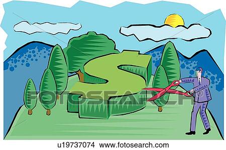 Green business View Large Clip Art Graphic Clipart - Green business . Fotosearch