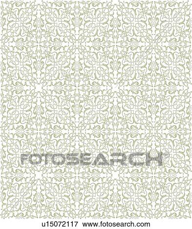 Clip Art - Green Delicate Background Pattern. Fotosearch