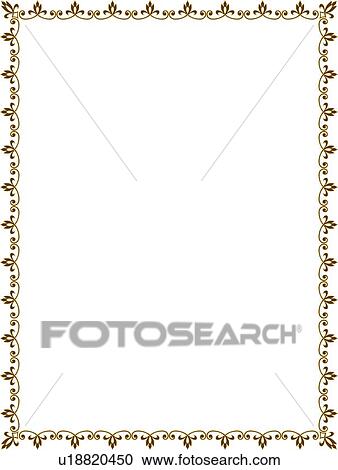 Green Delicate Border View Large Clip Art Graphic Clipart - Green Delicate Border. Fotosearch