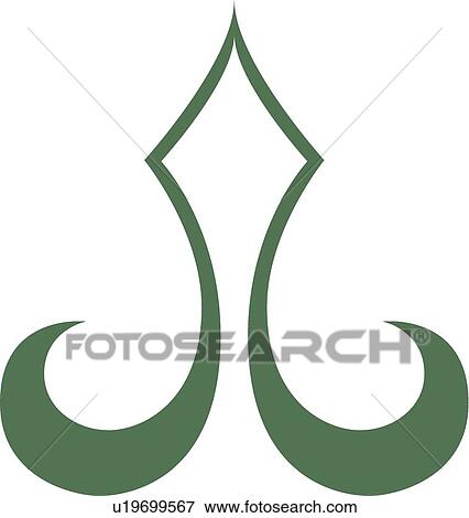 Green diamond and swirl View Large Clip Art Graphic Clip Art - Green diamond and swirl . Fotosearch