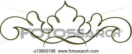 Green fancy line art View Large Clip Art Graphic Clip Art - Green fancy line art. Fotosearch