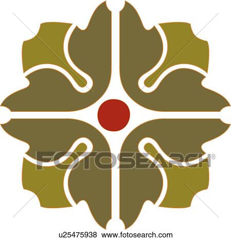 Green flower with a red circle View Large Clip Art Graphic Clip Art - Green flower with a red circle. Fotosearch