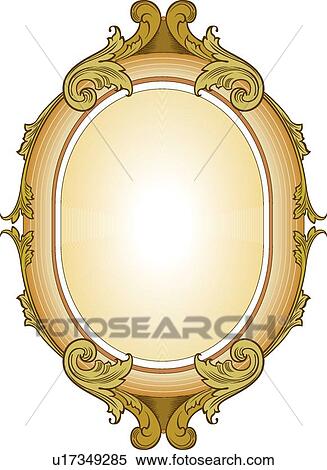Green, gold and brown oval Frame with leaf accents View Large Clip Art Graphic Clipart - Green, gold and brown oval Frame with leaf accents. Fotosearch