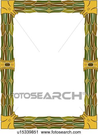 Green, gold and brown victorian Border View Large Clip Art Graphic Clipart - Green, gold and brown victorian Border. Fotosearch
