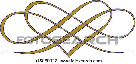 Green heart and loops View Large Clip Art Graphic Clipart - Green heart and loops. Fotosearch